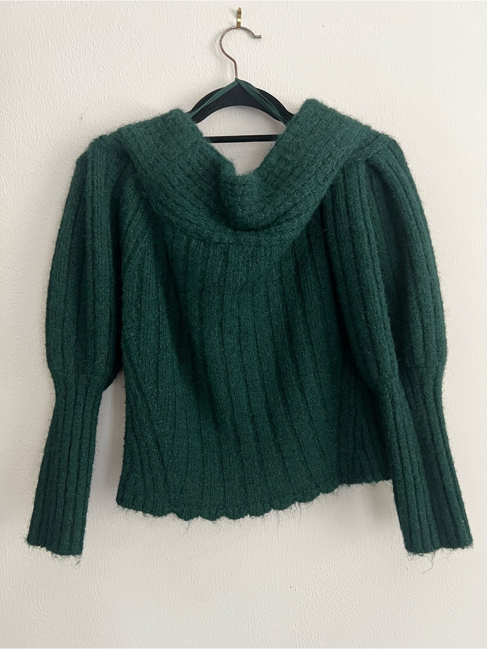 Pilcro Off-the-Shoulder Sweater - Teal Green - Picture 4 of 5